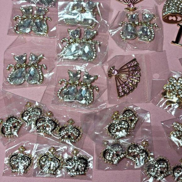 Large Lot Art Deco Enamel Rhinestone Metal Bling Cabochon Pin Brooches Designer - Picture 15 of 16